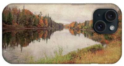 New England Fall Scenes Mixed Media iPhone Cases