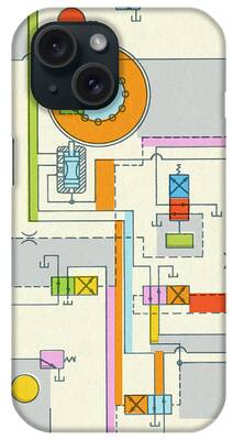 Circuit Drawings iPhone Cases