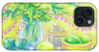 Checked Tablecloths Paintings iPhone Cases
