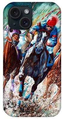 Horse Sport Paintings iPhone Cases