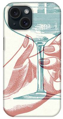 Champagne Drawings iPhone Cases