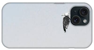 Flying Seagull Digital Art iPhone Cases