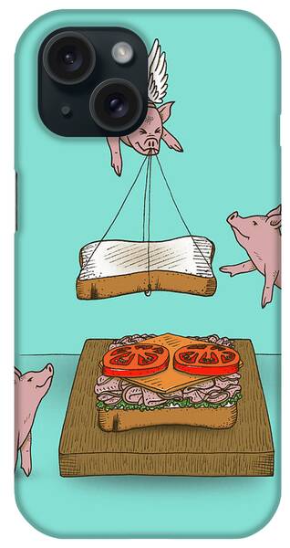 Sandwich Mixed Media iPhone Cases