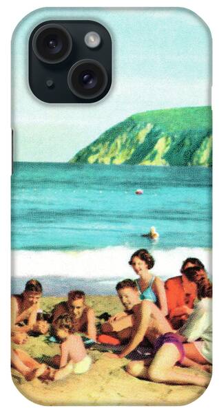 Kids Swimming At Beach iPhone Cases