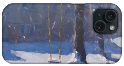 Snow Scape Paintings iPhone Cases