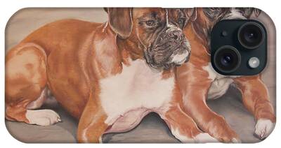 Boxer Paintings iPhone Cases