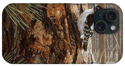 Downy Woodpecker iPhone Cases