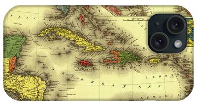 Virgin Islands Map iPhone Cases