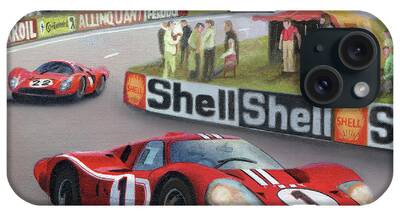 Racing Car Paintings iPhone Cases