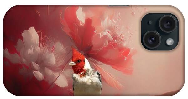 Red Crested Cardinal iPhone Cases