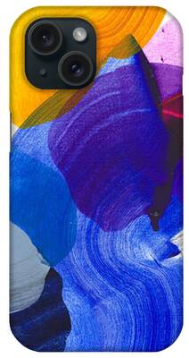 Purple Abstract Beige iPhone Cases