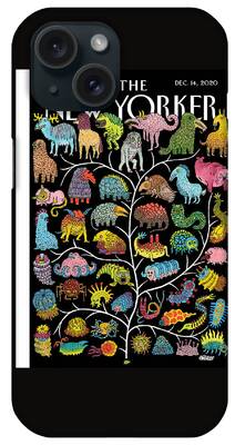 Tree Creature Paintings iPhone Cases