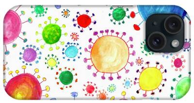 Microbes Mixed Media iPhone Cases