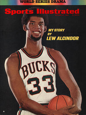 Kareem Abdul-jabbar and Jack Sikma Poster by Andy Hayt 