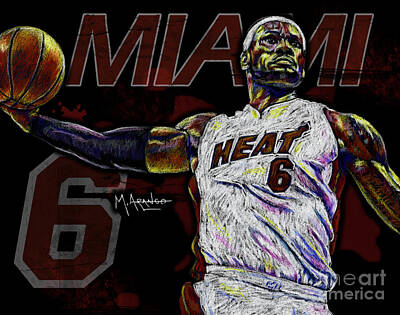 Lebron James Digital Art Posters