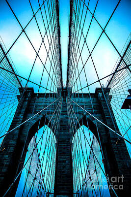 New York City Brooklyn Bridge Panorama di Melanie Viola Stampa Artistica Professionale Poster 20 x 60 cm Nuovo Poster Artistico 