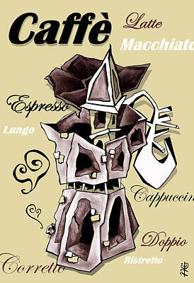 VM2 DESIGN - Poster da parete vintage moka espresso italiano - Catawiki