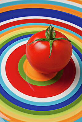 Tomato Plate Circle Food Fruit Posters