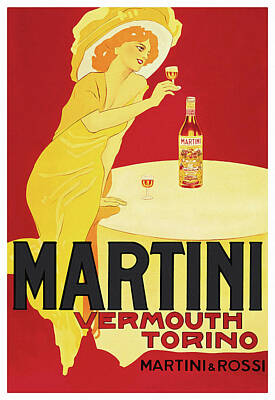 ACR37 Vintage Style Red Keep Calm Drink Martinis Funny Art Poster Print A2/A3/A4