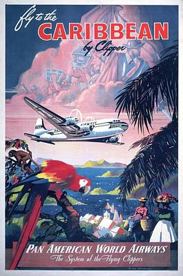 Vintage Pan Am Flying Down To Rio A3 Poster Reprint