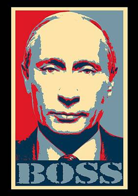 Putin Plakat A4 cardboard portrait Vladimir Putin I trust the president Russia 