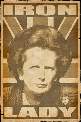 Margaret Thatcher Early 80's Colour POSTER