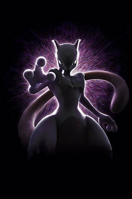 Mewtwo Pokemon 2019 MOVIE Art Wall Indoor Room Outdoor Poster - POSTER 20x30