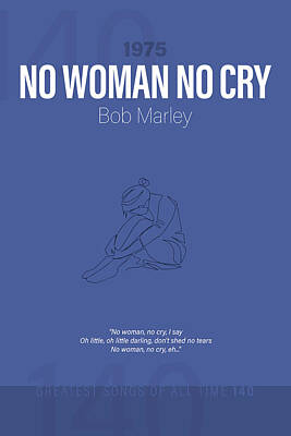 Bob Marley Poster No Woman No Cry Background Lyrics Very -  Israel