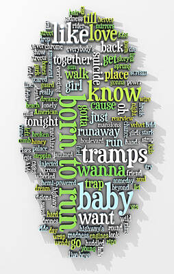 Bruce Springsteen Lyrics Posters