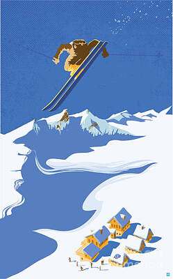 97956 Colorado Ski Skiing United States of America Decor LAMINATED POSTER US