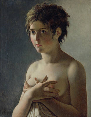 Bust Breasts Female Semi-nude Short Hair Nude Jeune Fille En Buste Posters