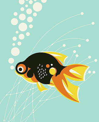 3349 Vintage Poster.Powerful Graphic Design.Sea Creatures Fish Tank Show Decor 