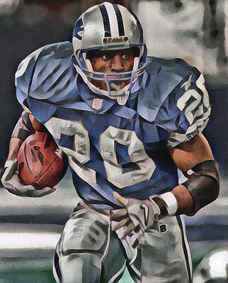 Barry Sanders Detroit Lions Poster FREE US SHIPPING 