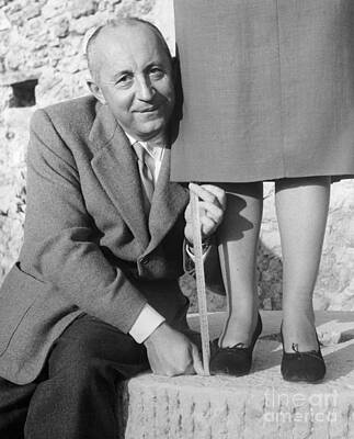 Christian Dior With Woman Modeling Poster by Bettmann 