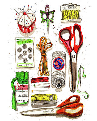 Scissors Drawing by Chris Riley - Fine Art America