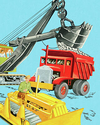 Steam Shovel Posters