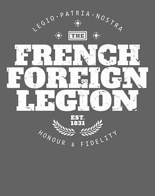 French Foreign Legion 1RE Flag Poster for Sale by sirglennbo