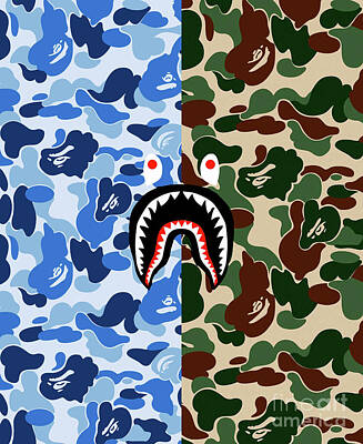Bape Red Poster for Sale by Uwear Shop