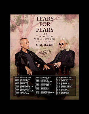 Tears For Fears THE TIPPING POINT SPIRAL TOUR 2022 BLACK