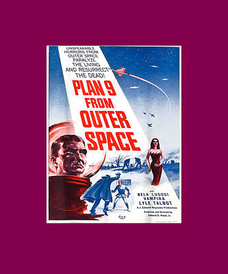 Plan 9 from Outer Space 1959 Film/Movie Poster Vintage Reprint A4 Wall Art 