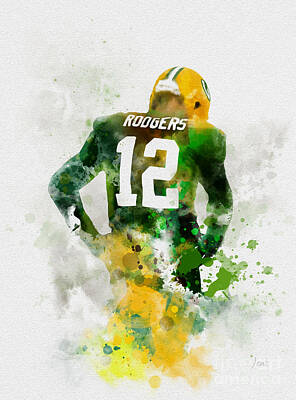 Aaron Rodgers, Green Bay Packers, number 12 Poster by Thomas Pollart - Fine  Art America