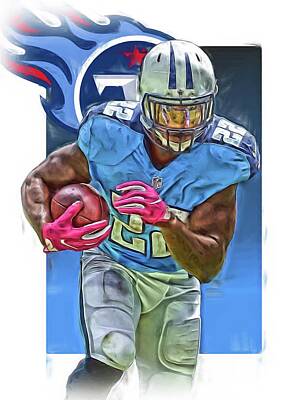  American Football Player Derrick Henry Poster 2 Canvas Wall Art  Prints Poster Gifts Photo Picture Painting Posters Room Decor Home  Decorative 12x18inch(30x45cm): Posters & Prints