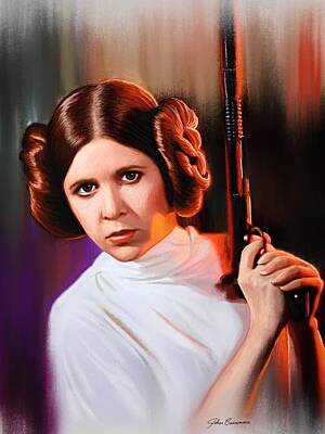 Princess Leia Organa Star War USA Actor 24"x36" Poster 007 Carrie Fisher 