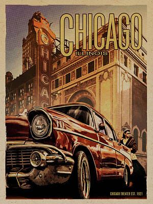 Old Car Mixed Media Posters