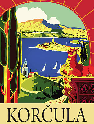 Dubrovnik Jugoslav Yugoslavia Croatia Vintage Travel Wall Decor Art Poster Print 