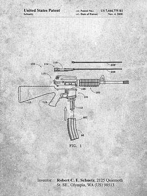 Decor POSTER vintage Patent.Assault weapon gun.Room Home Shop Art Design.6831 