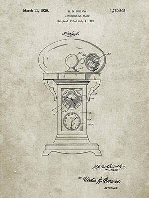 Clock Patent Posters