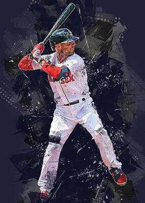 Dustin Pedroia Poster by Rob Carr - Fine Art America