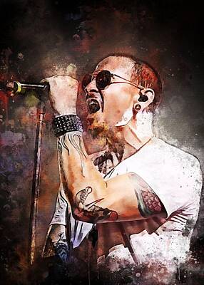 T2480 20x30 24x36 Poster Chester Bennington Linkin Park Rock Music Art Print 
