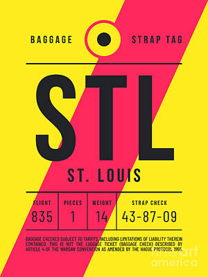 Luggage Tag B - STL St Louis USA Poster